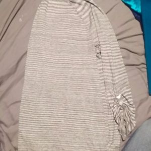 Gray striped cardigan